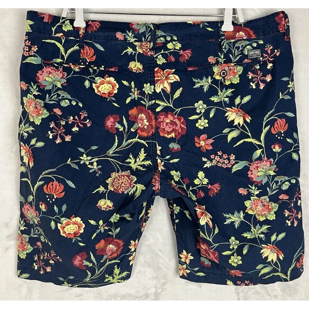 Ralph Lauren Denim Supply Short Men 40 Navy Floral Pocket 10'' Inseam Preppy